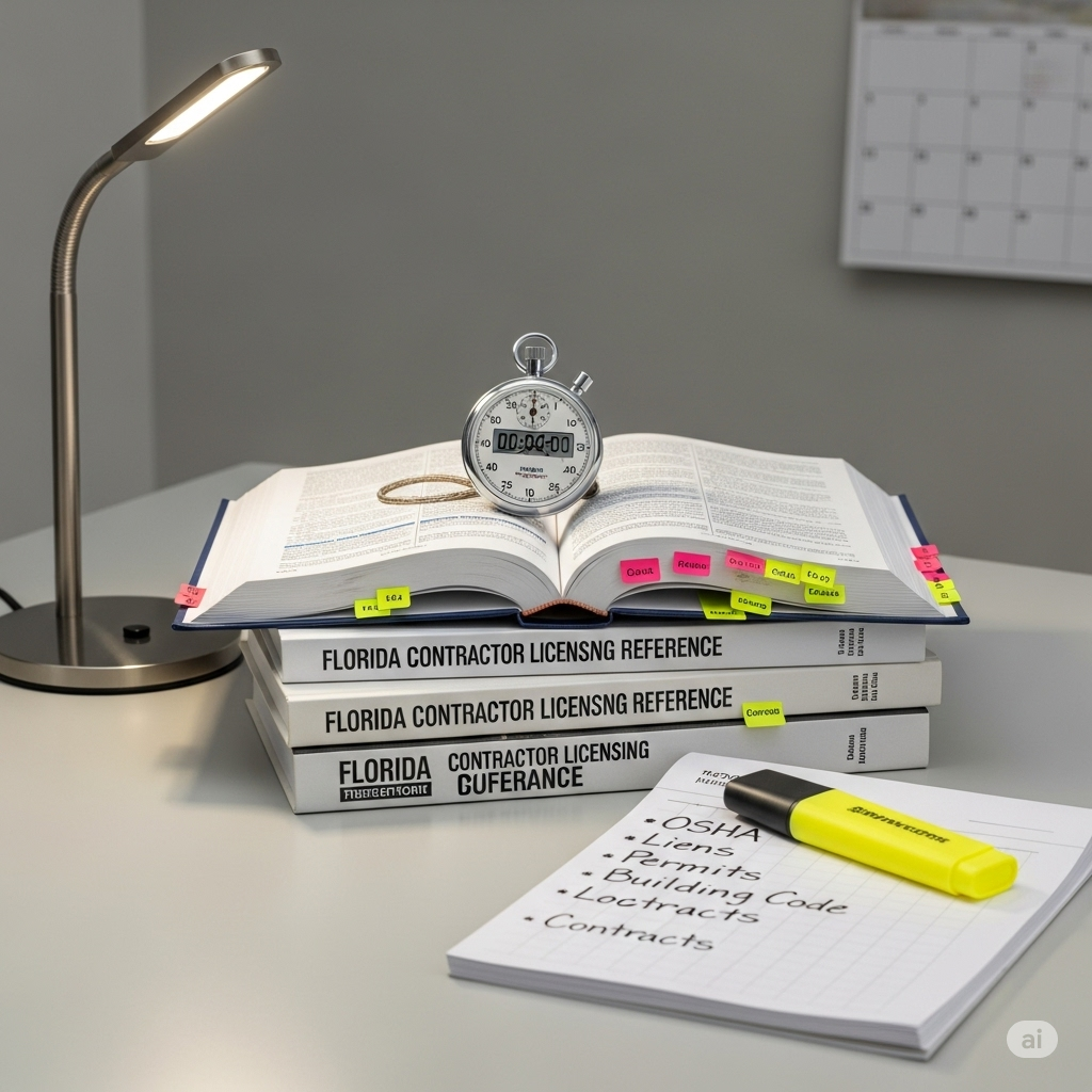 Florida contractor exam study tips and strategies - Mastering the look-up speed for an open-book test